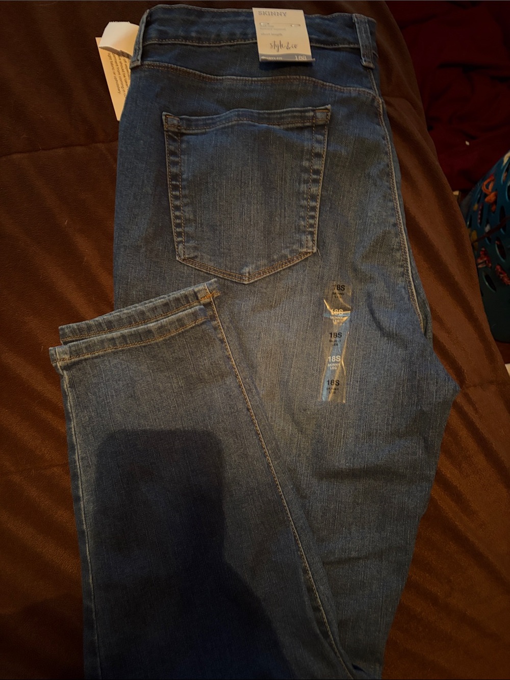 Style & Co. Women's jeans Skinny Jeans size 18 short in Medium Blue Denim